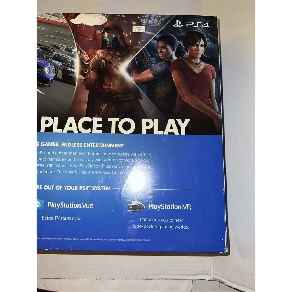Sony PlayStation 4 Slim 1TB Black PS4 Console CUH-2215B -CLEAN WORKS TESTED-CIB